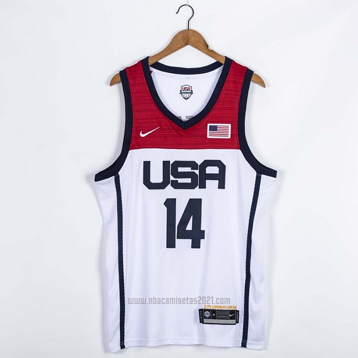 Camiseta USA 2021 Draymond Green #14 Blanco